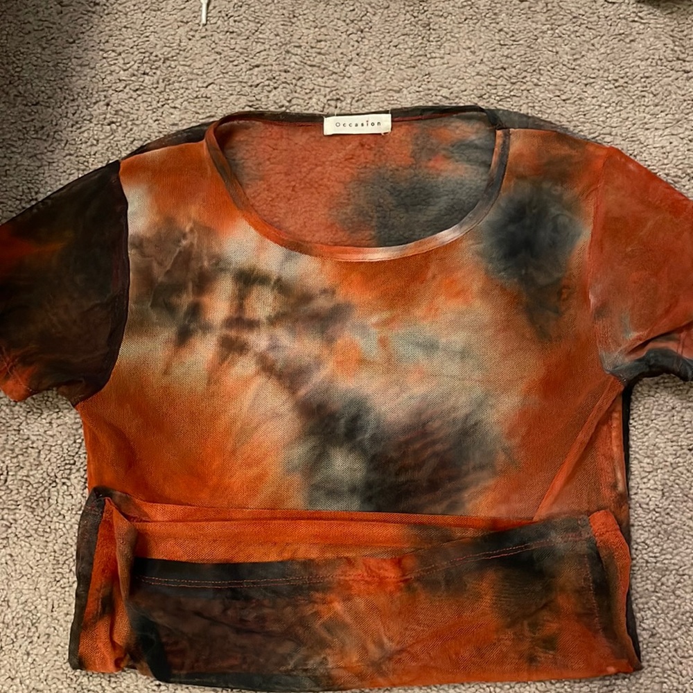 Mesh tyedye shirt